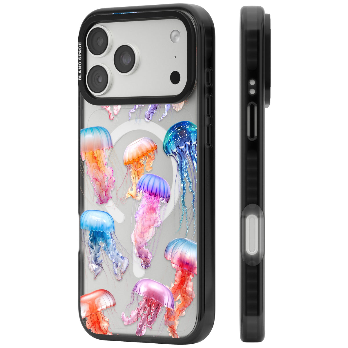 Vibrant Jellyfish iPhone 18 Pro Max Impact Pro Black Phone Case side