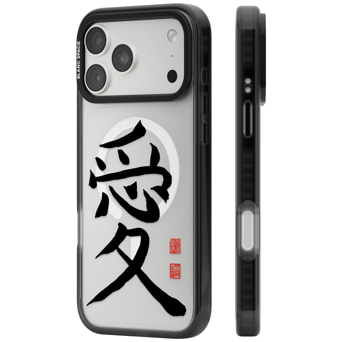 Japanese Kanji - Love iPhone 18 Pro Max Impact Pro Black Phone Case side