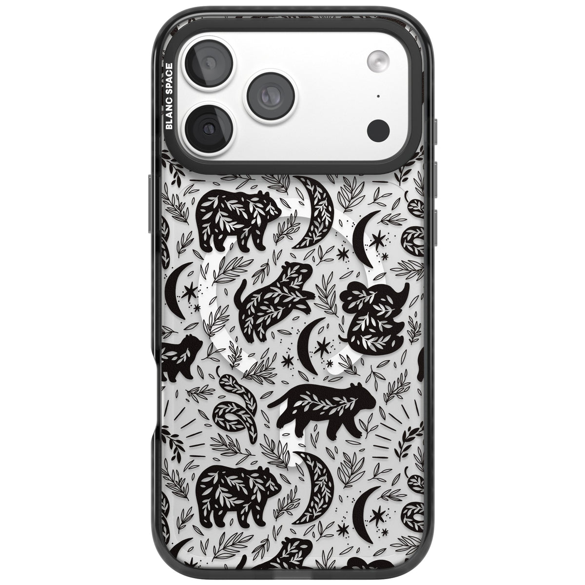 Midnight Forest Animals iPhone 18 Pro Max Impact Pro Black Phone Case front