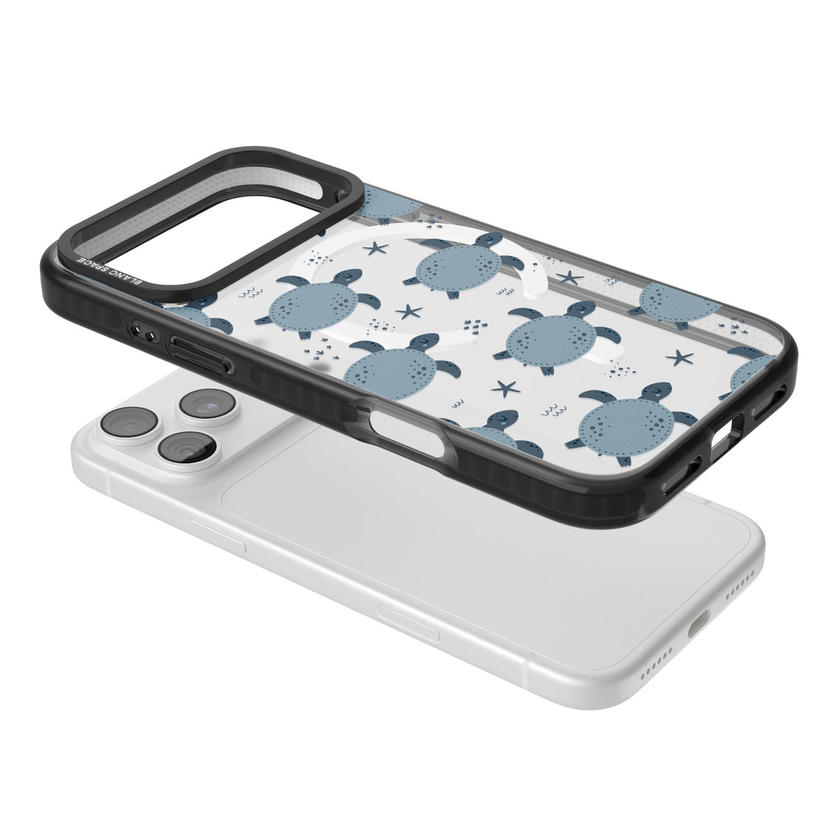 Turtle Voyage iPhone 18 Pro Max Impact Pro Black Phone Case angled