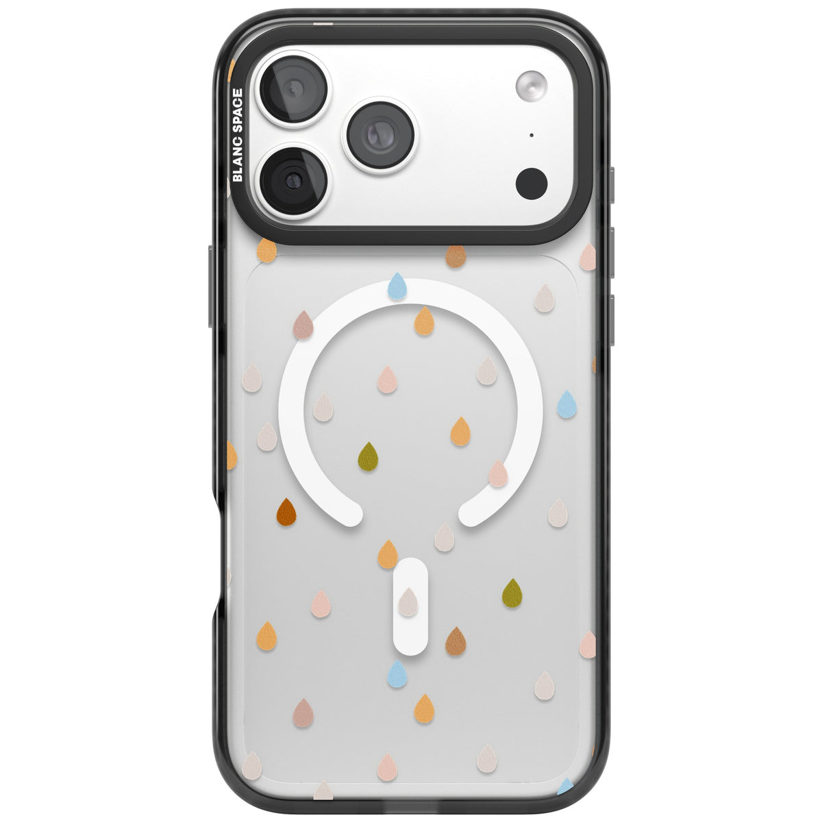 Pastel Raindrops iPhone 18 Pro Max Impact Pro Black Phone Case front
