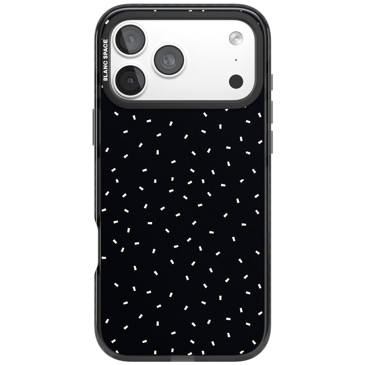 Confetti (Black) iPhone 18 Pro Max Impact Pro Black Phone Case front