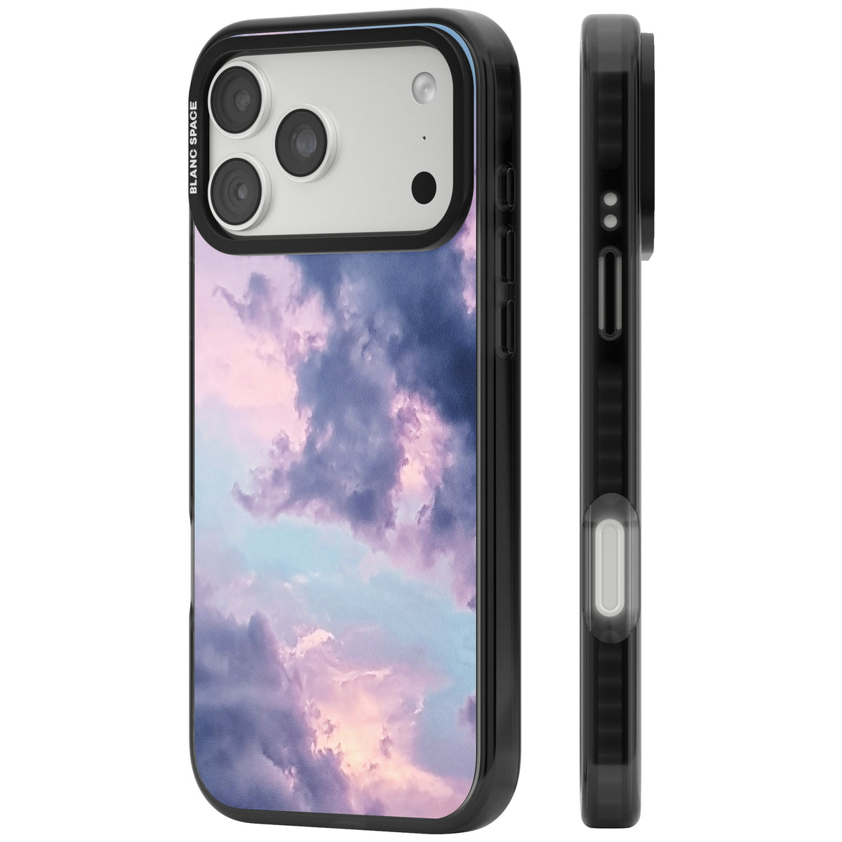 Lavender Clouds iPhone 18 Pro Max Impact Pro Black Phone Case side