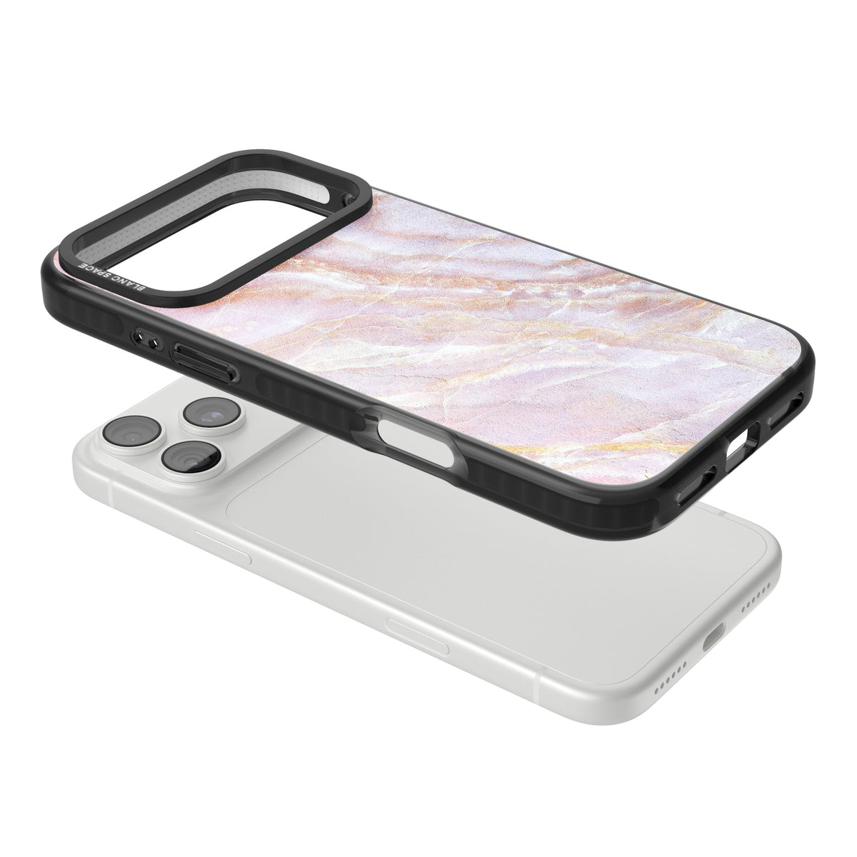 Soft Onyx Blush iPhone 18 Pro Max Impact Pro Black Phone Case angled