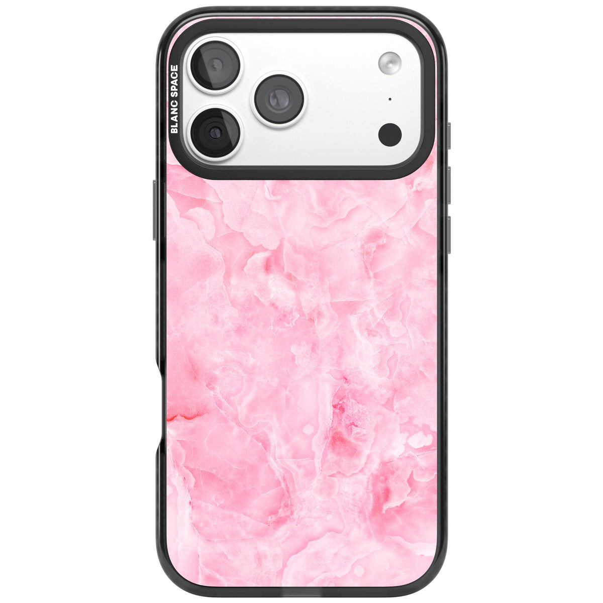 Pink Onyx Marble iPhone 18 Pro Max Impact Pro Black Phone Case front