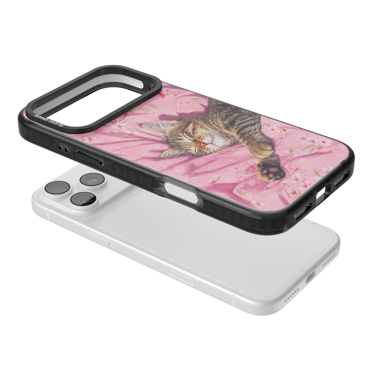 Kitten Dreams iPhone 18 Pro Max Impact Pro Black Phone Case angled