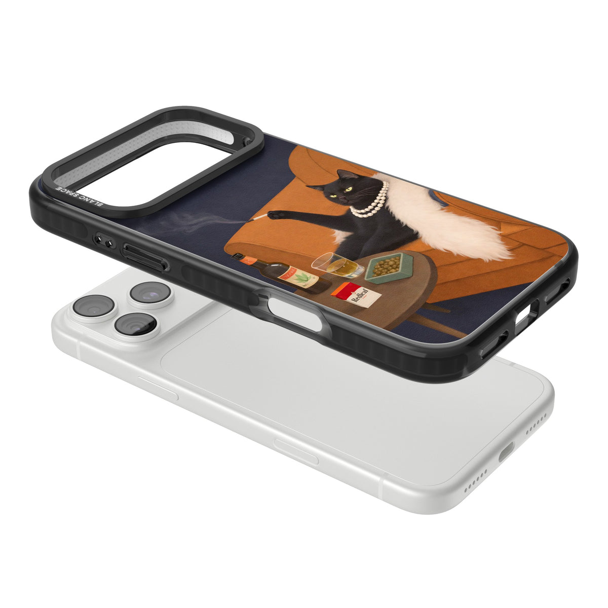 Spoiled Rotten Cat iPhone 18 Pro Max Impact Pro Black Phone Case angled