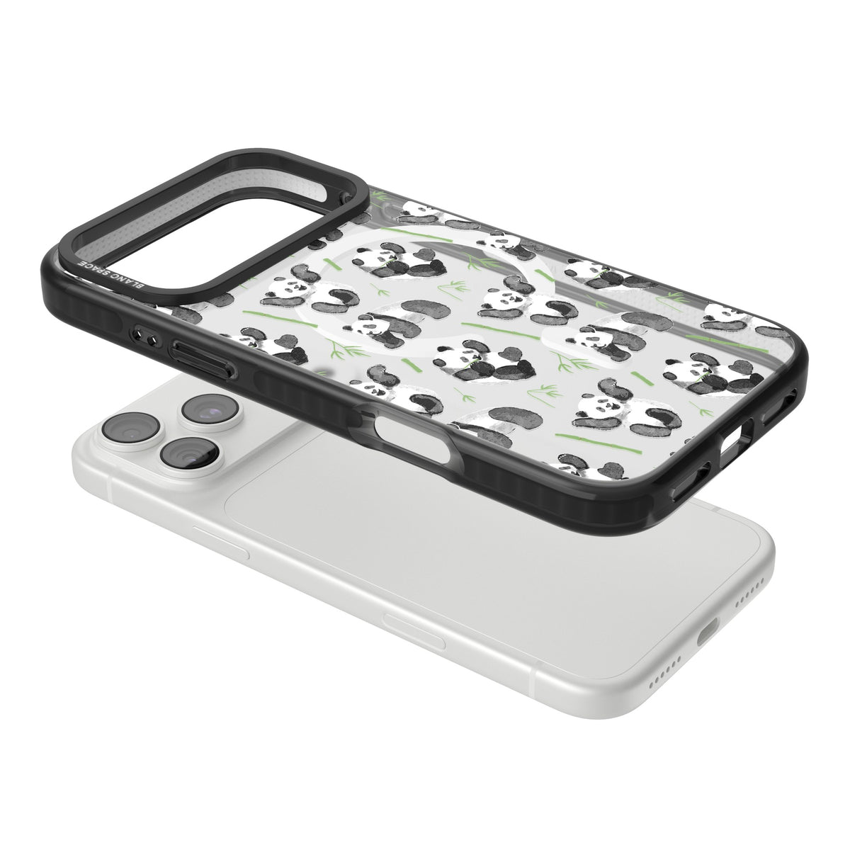 Bamboo Babies iPhone 18 Pro Max Impact Pro Black Phone Case angled