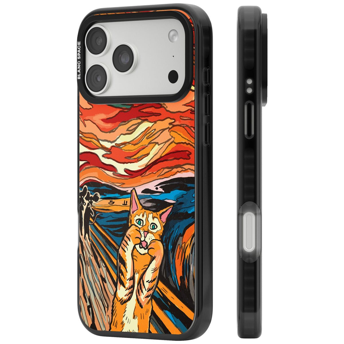 The Meow iPhone 18 Pro Max Impact Pro Black Phone Case side