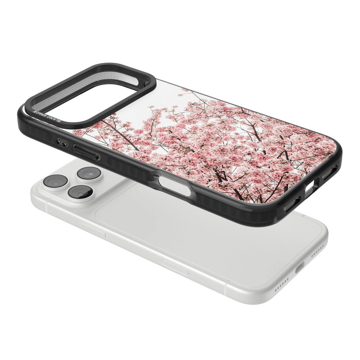Cherry Blossom Bloom iPhone 18 Pro Max Impact Pro Black Phone Case angled