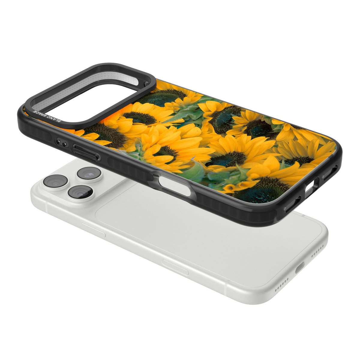 Sunflower Fields iPhone 18 Pro Max Impact Pro Black Phone Case angled