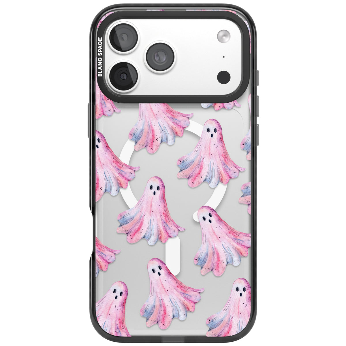Pink Ghosts iPhone 18 Pro Max Impact Pro Black Phone Case front