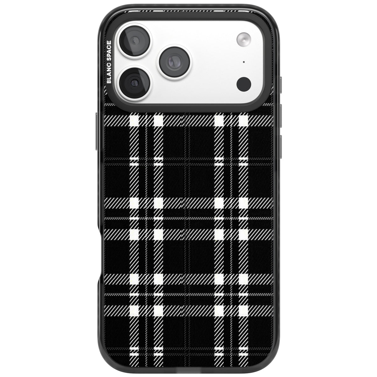 Divine Black Plaid iPhone 18 Pro Max Impact Pro Black Phone Case front