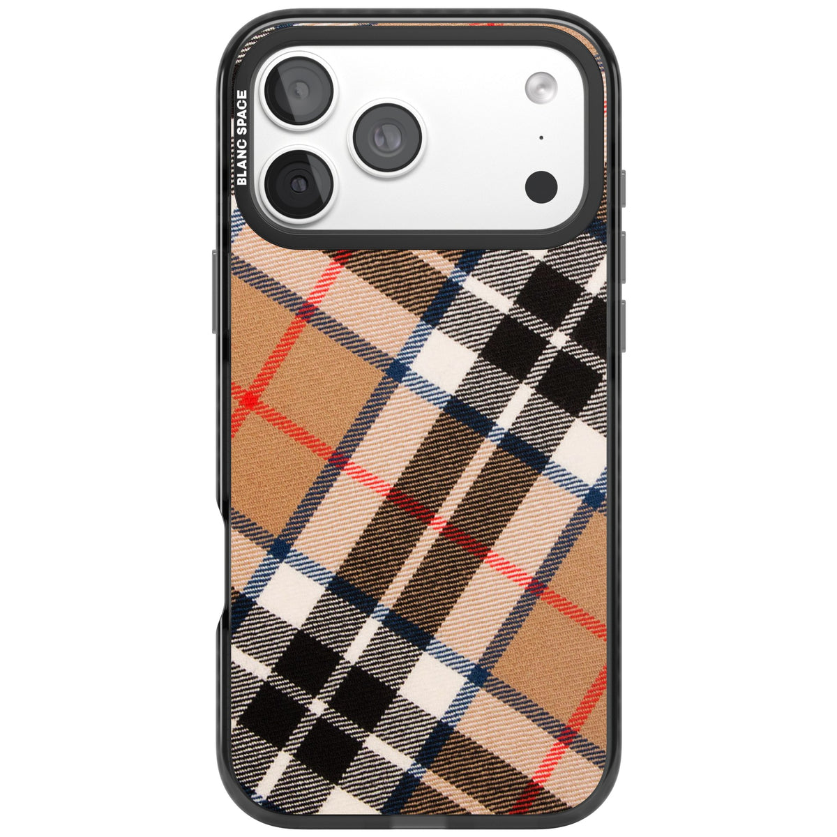Haymarket Check iPhone 18 Pro Max Impact Pro Black Phone Case front