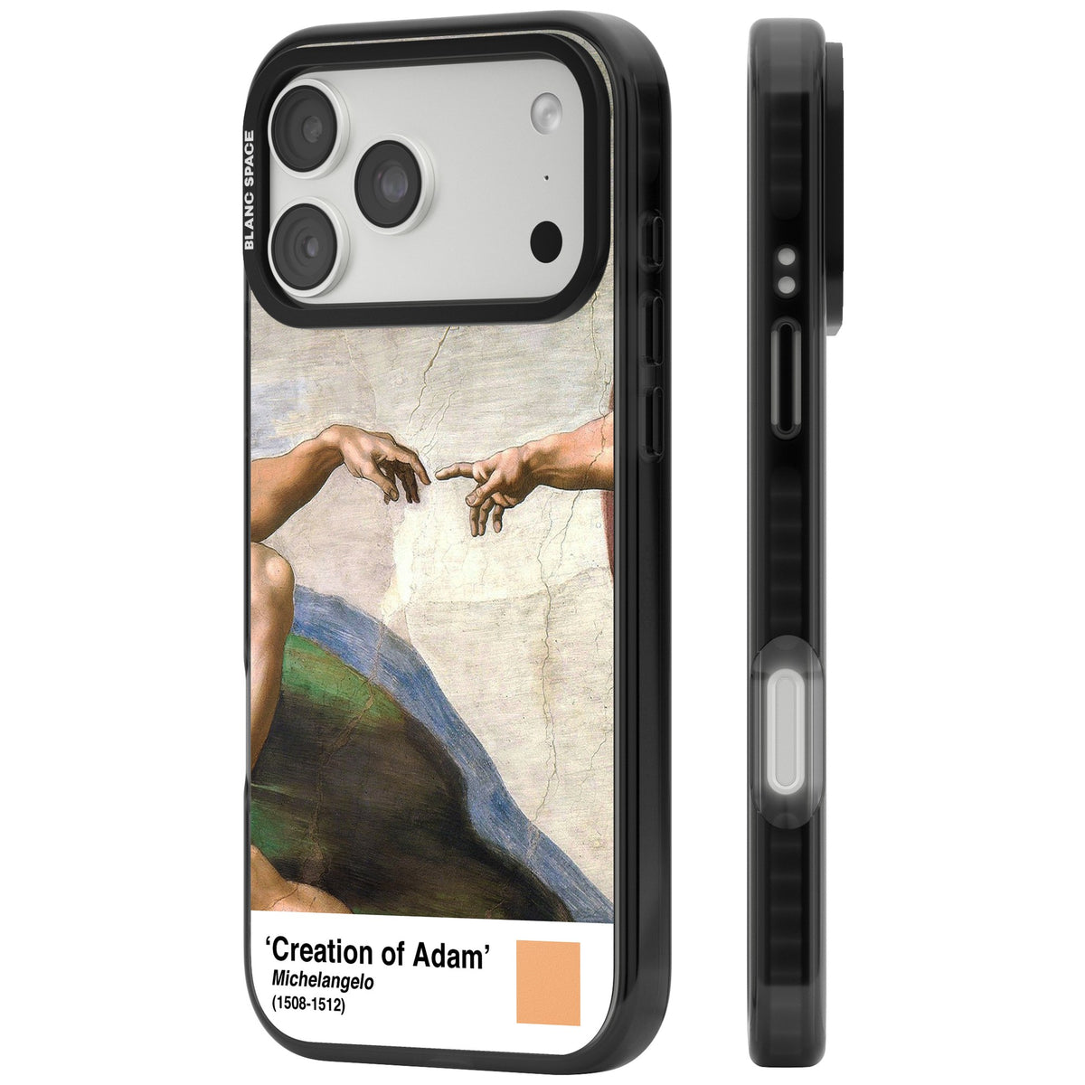 Creation Of Adam iPhone 18 Pro Max Impact Pro Black Phone Case side