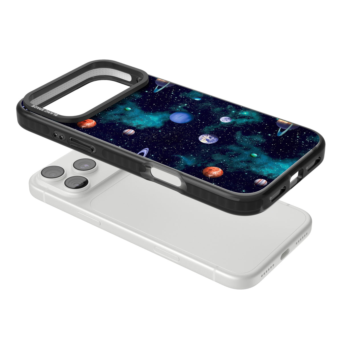 Deep Space iPhone 18 Pro Max Impact Pro Black Phone Case angled
