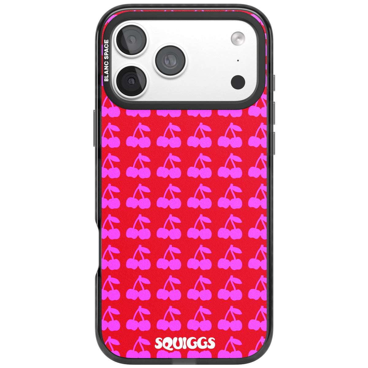 Red Cherries iPhone 18 Pro Max Impact Pro Black Phone Case front