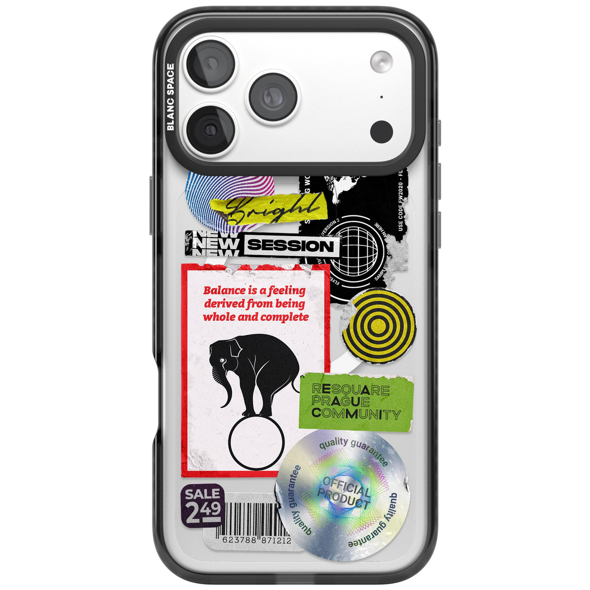 Analog Stickers iPhone 18 Pro Max Impact Pro Black Phone Case front