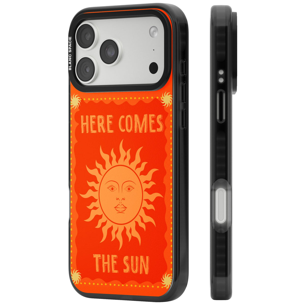 Here Comes The Sun iPhone 18 Pro Max Impact Pro Black Phone Case side