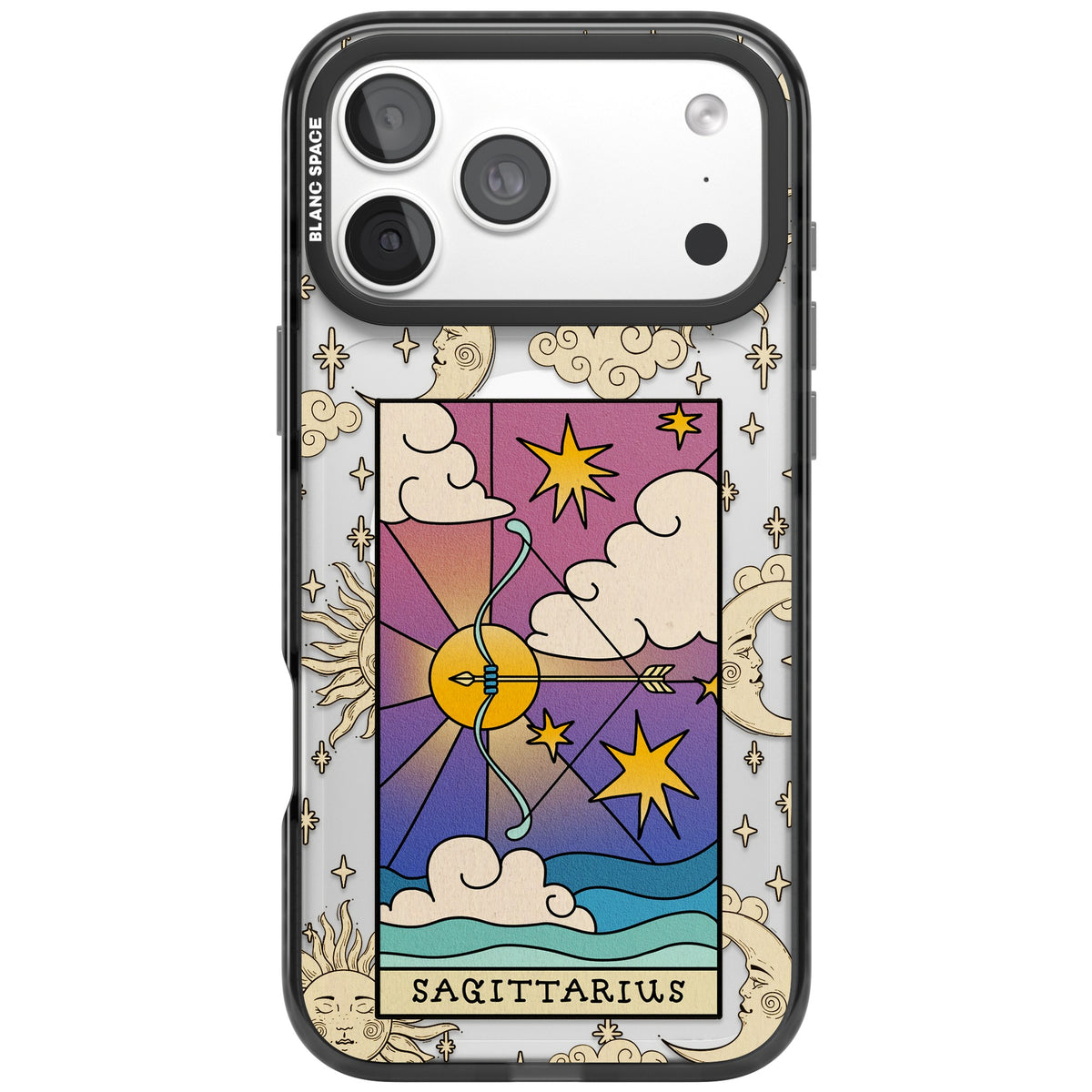 Celestial Zodiac Sagittarius iPhone 18 Pro Max Impact Pro Black Phone Case front