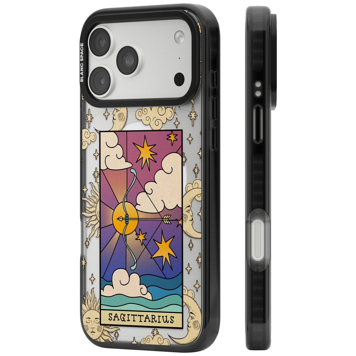 Celestial Zodiac Sagittarius iPhone 18 Pro Max Impact Pro Black Phone Case side