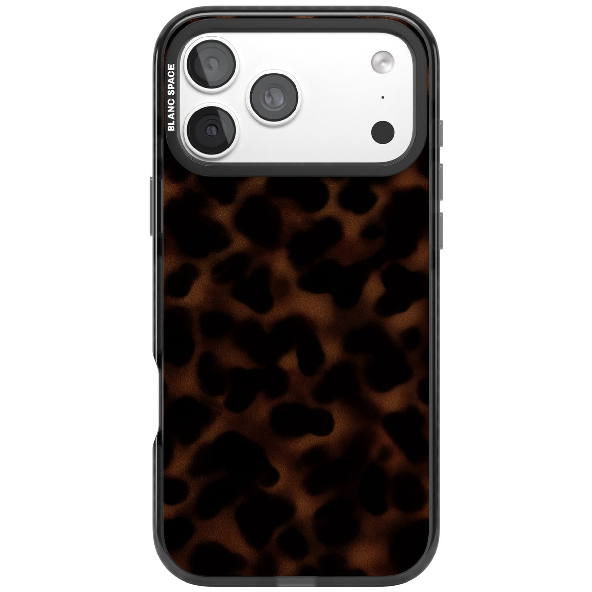 Dark Tortoise Shell old money iPhone case featuring a dark tortoiseshell pattern with amber and black animal print tones iPhone 18 Pro Max Impact Pro Black Phone Case front