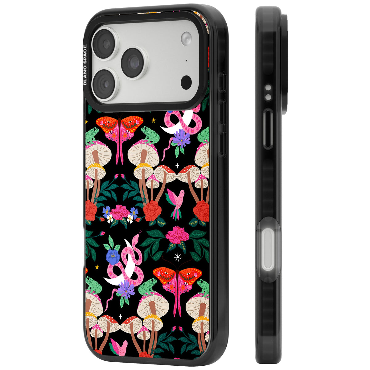 Black Tropical iPhone 18 Pro Max Impact Pro Black Phone Case side