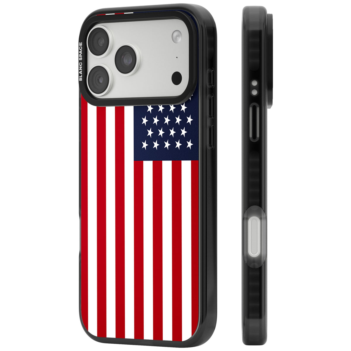 American Flag iPhone 18 Pro Max Impact Pro Black Phone Case side
