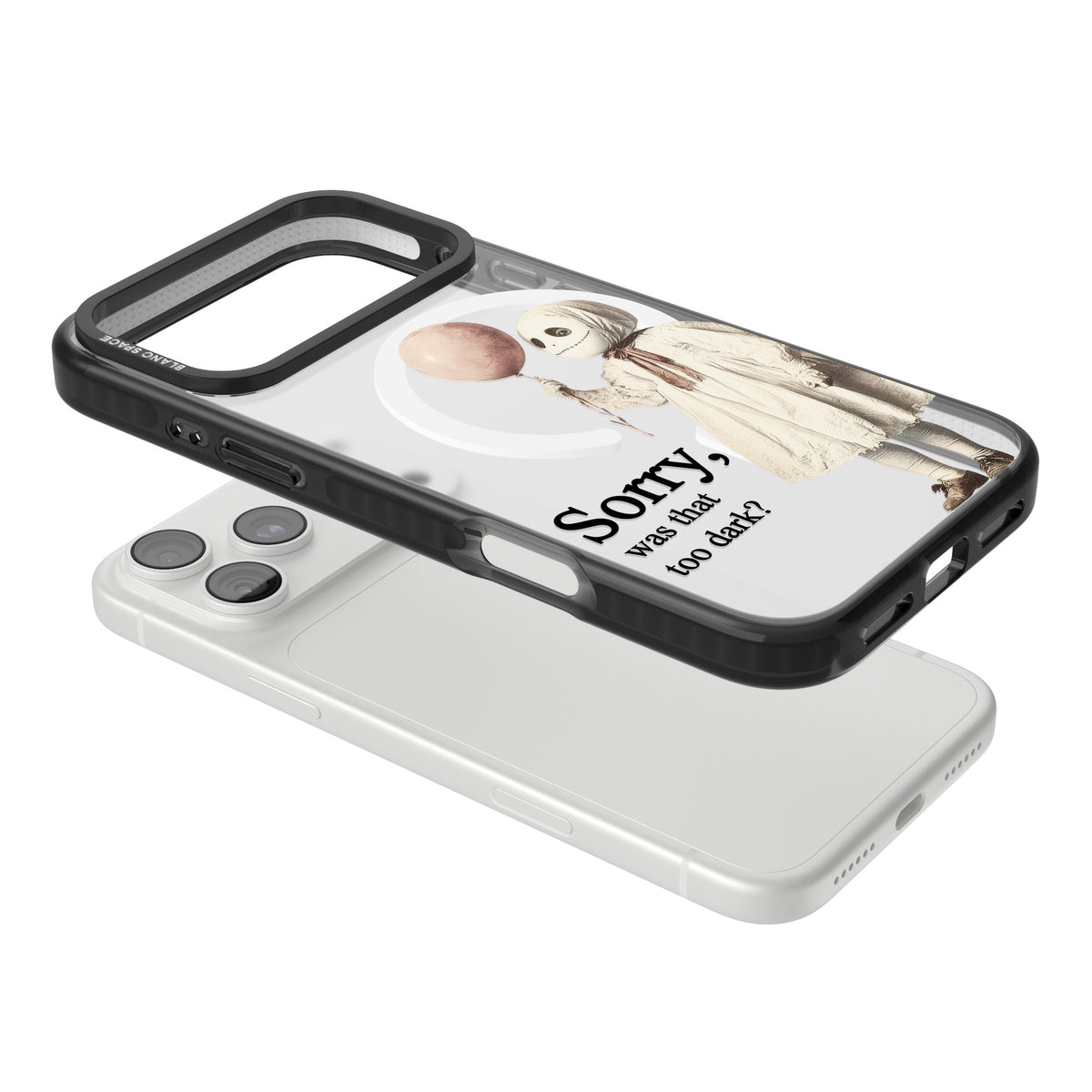Sorry Was That Too Dark iPhone 18 Pro Max Impact Pro Black Phone Case angled