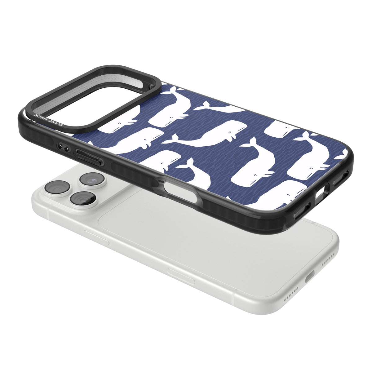 Whale Dreams iPhone 18 Pro Max Impact Pro Black Phone Case angled
