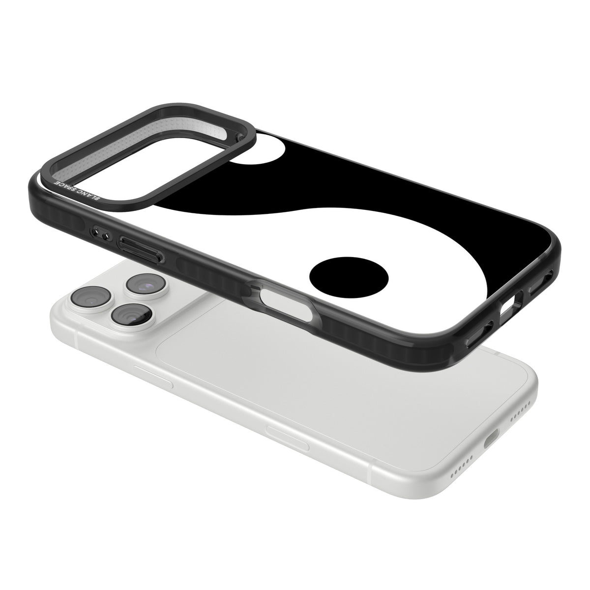 Large Yin Yang iPhone 18 Pro Max Impact Pro Black Phone Case angled