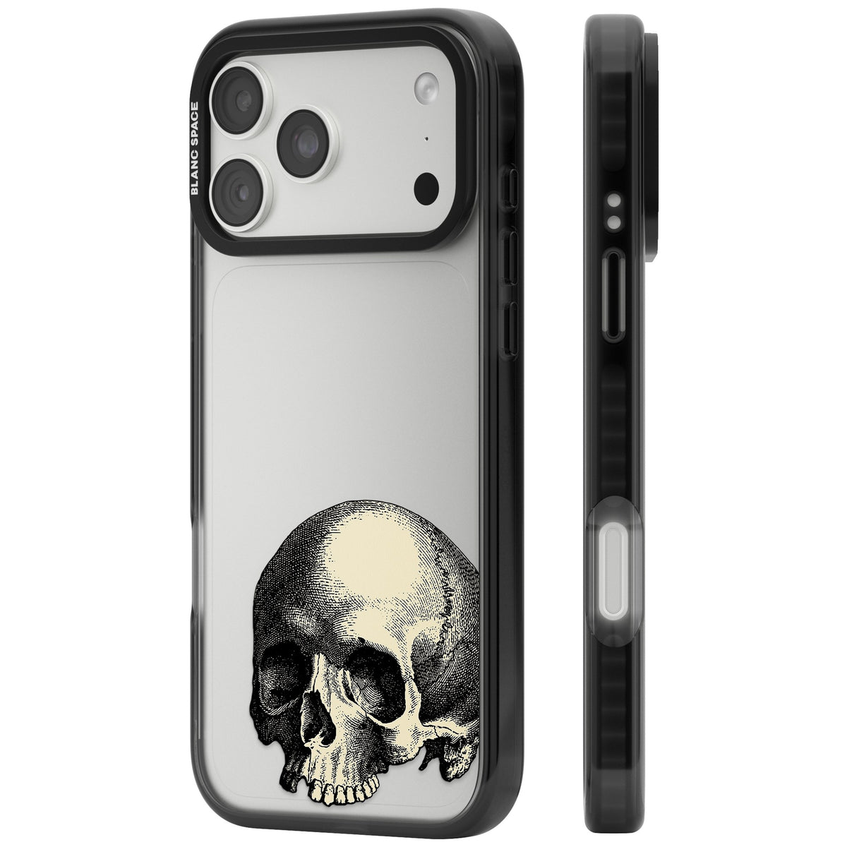 Memento Mori iPhone 18 Pro Max Impact Black Phone Case side
