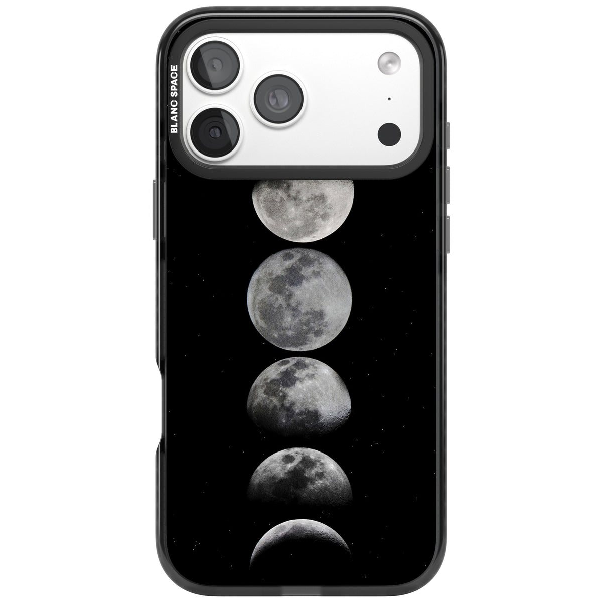 Phases Of The Moon iPhone 18 Pro Max Impact Black Phone Case front