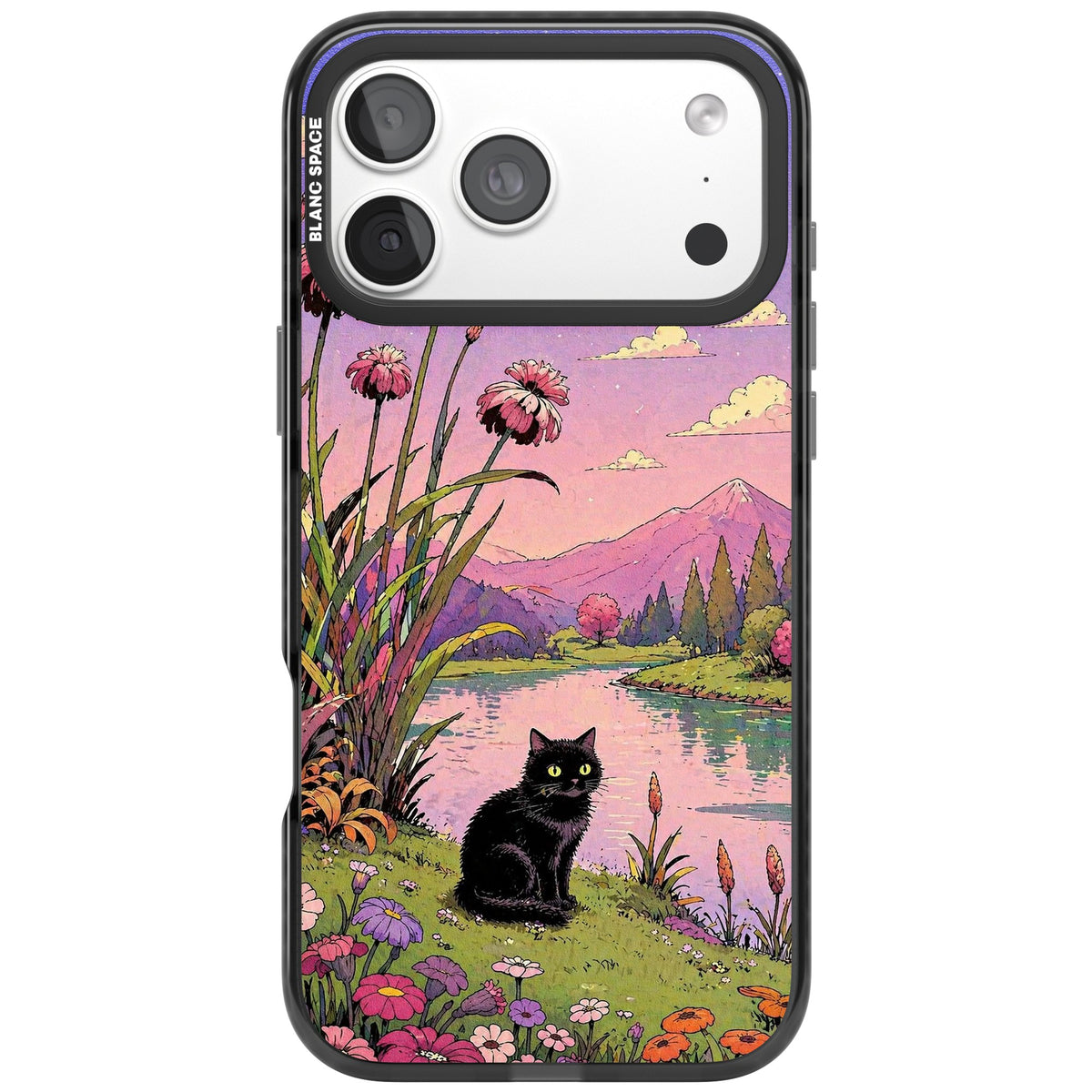 Mystic Whiskers iPhone 18 Pro Max Impact Black Phone Case front