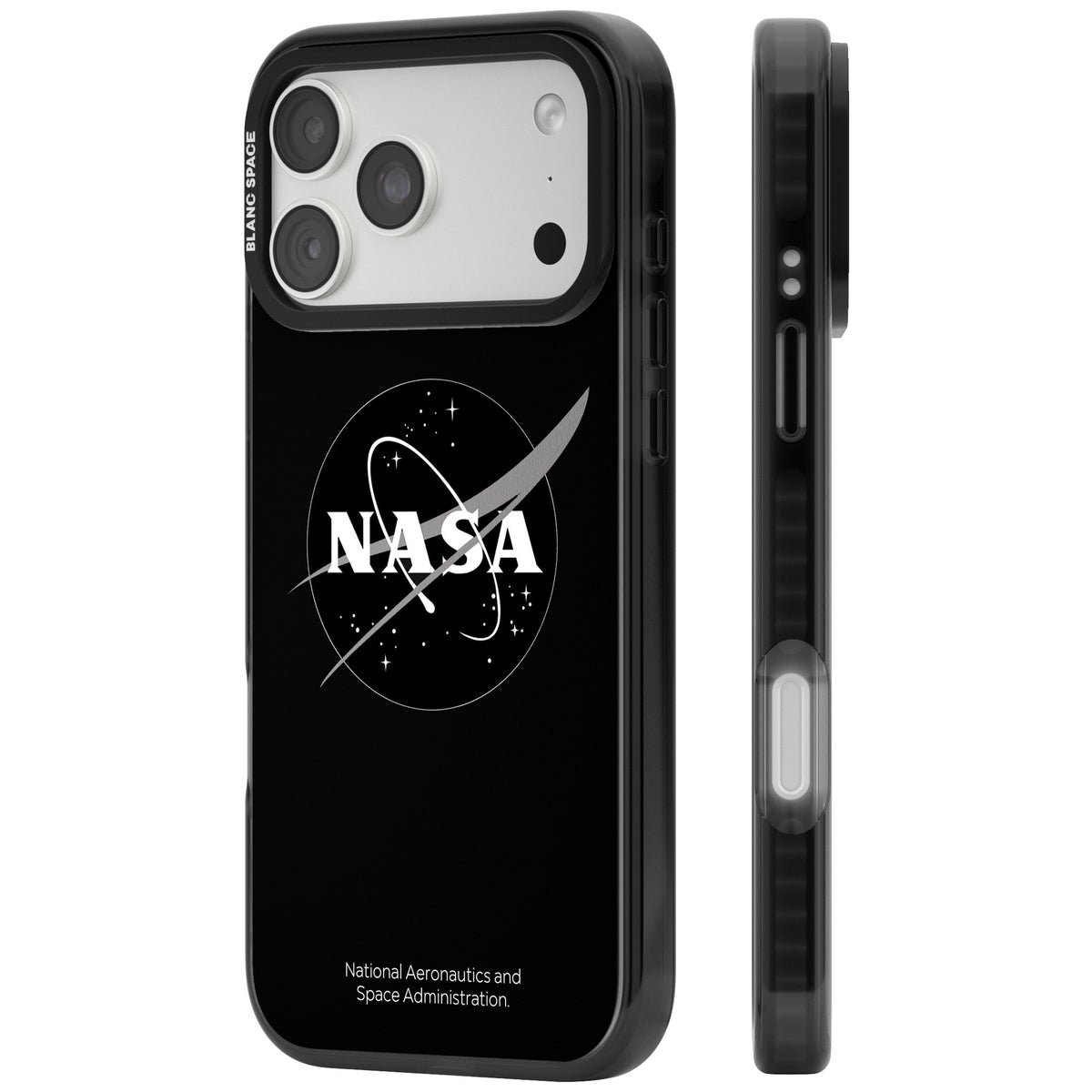 Dark Nasa Meatball iPhone 18 Pro Max Impact Black Phone Case side