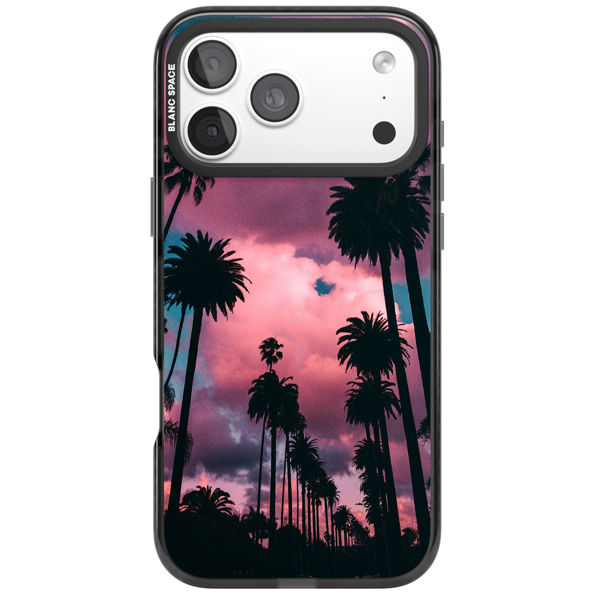 Sunset Palms iPhone 18 Pro Max Impact Black Phone Case front