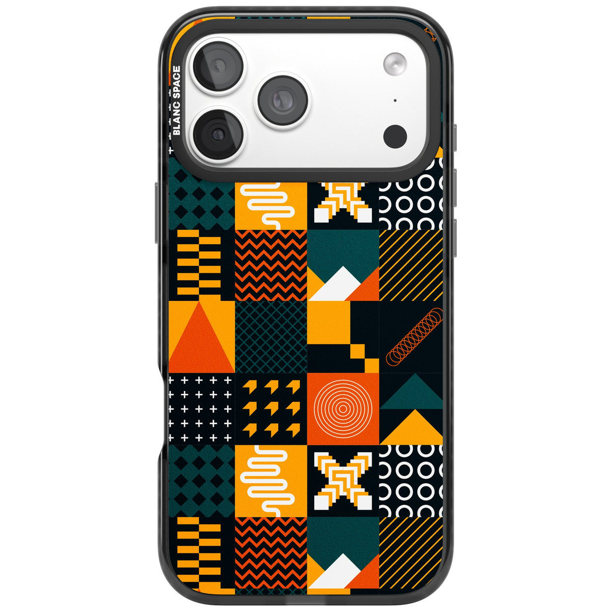 Amber Grid iPhone 18 Pro Max Impact Black Phone Case front
