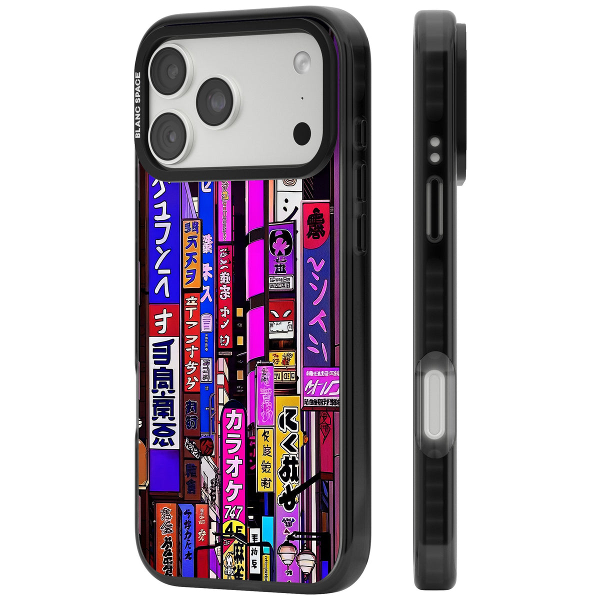 NEON NIGHT iPhone 18 Pro Max Impact Black Phone Case side