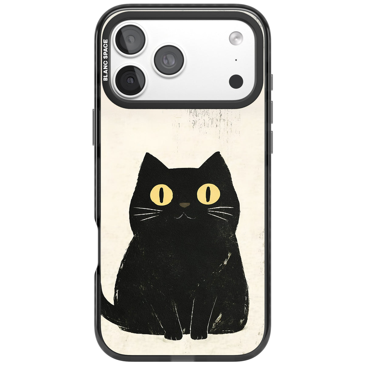 Midnight Whiskers iPhone 18 Pro Max Impact Black Phone Case front