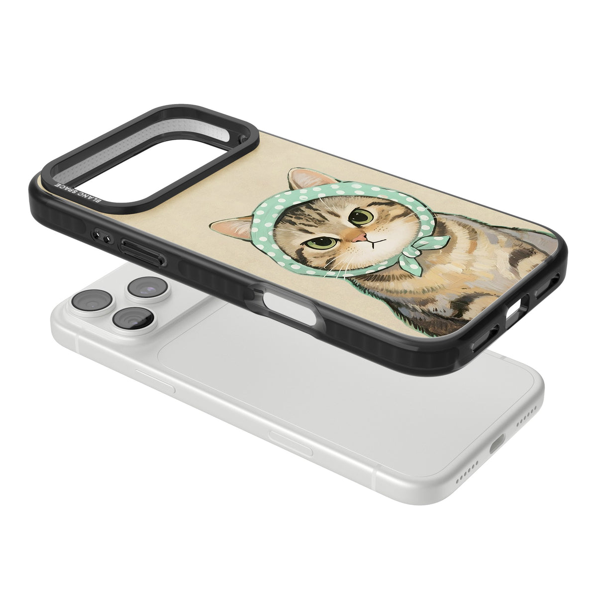 Cat Losing Patience iPhone 18 Pro Max Impact Black Phone Case angled