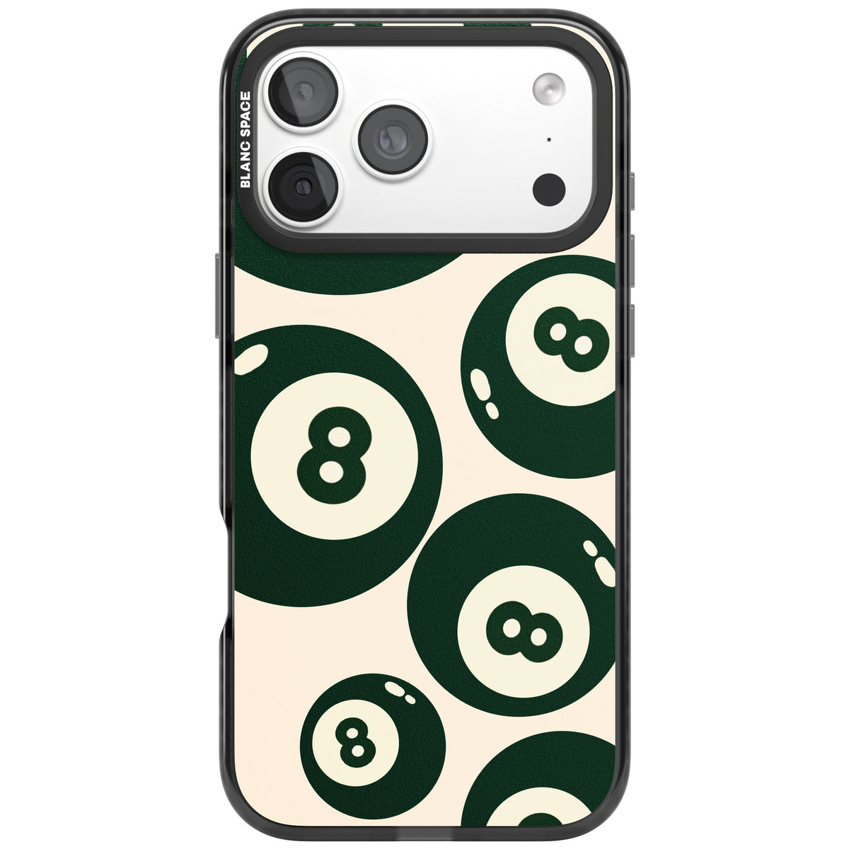 Green Eight Balls iPhone 18 Pro Max Impact Black Phone Case front