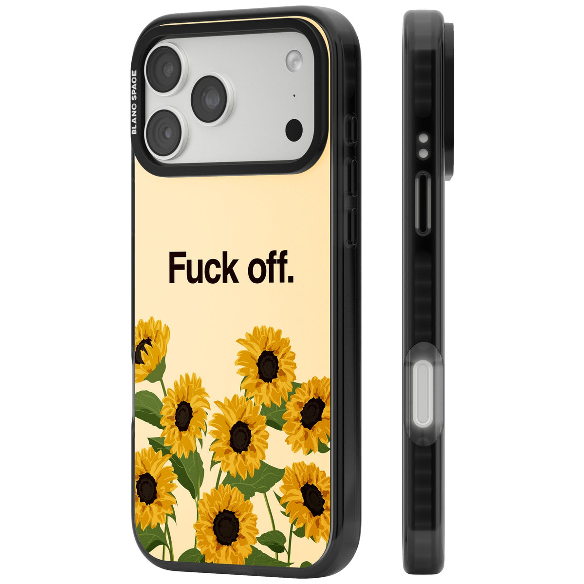 F*ck Off iPhone 18 Pro Max Impact Black Phone Case side