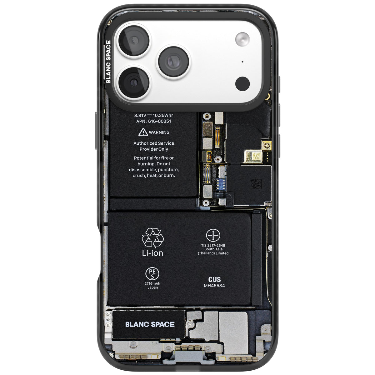 Circuit Board iPhone 18 Pro Max Impact Black Phone Case front