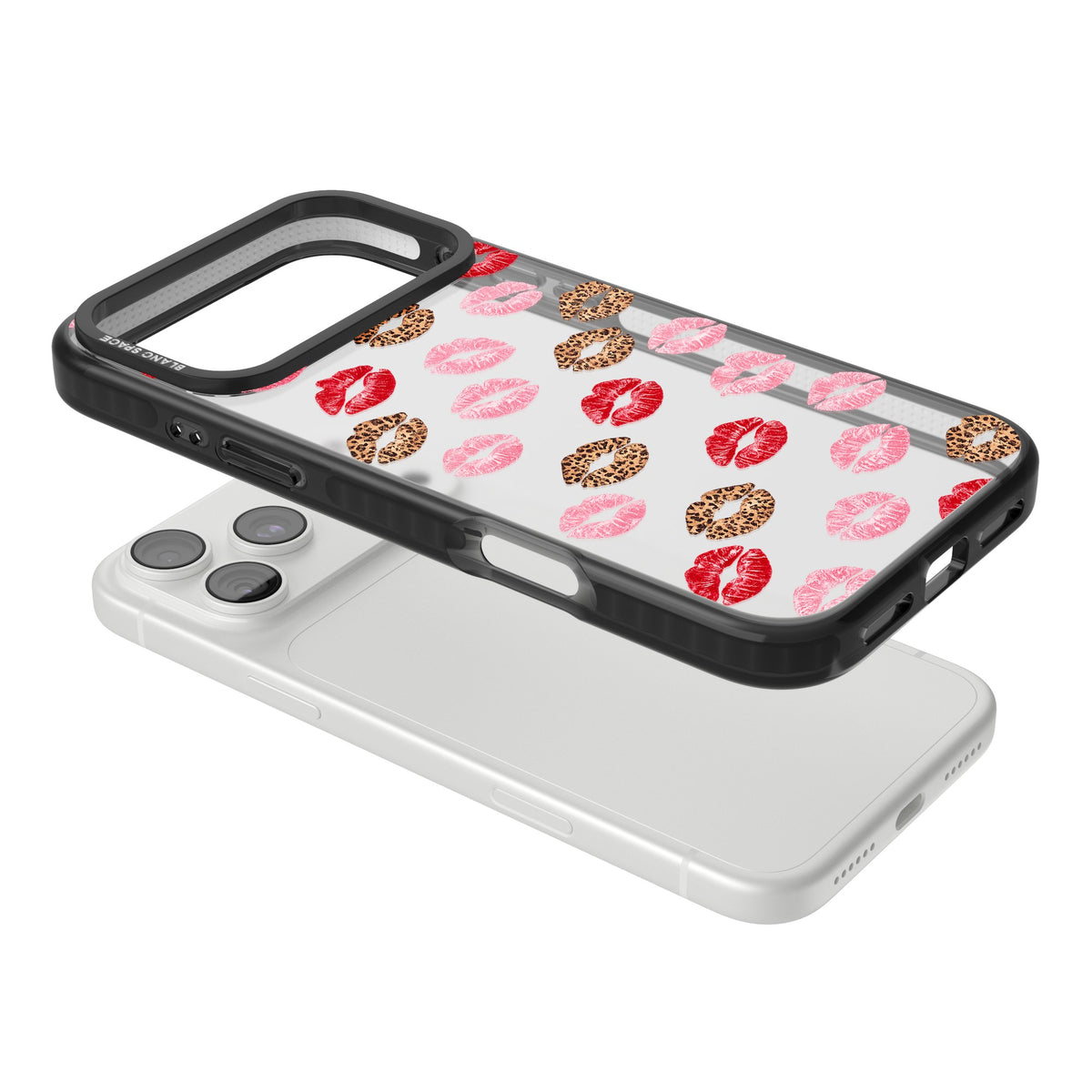 Wild Kisses iPhone 18 Pro Max Impact Black Phone Case angled