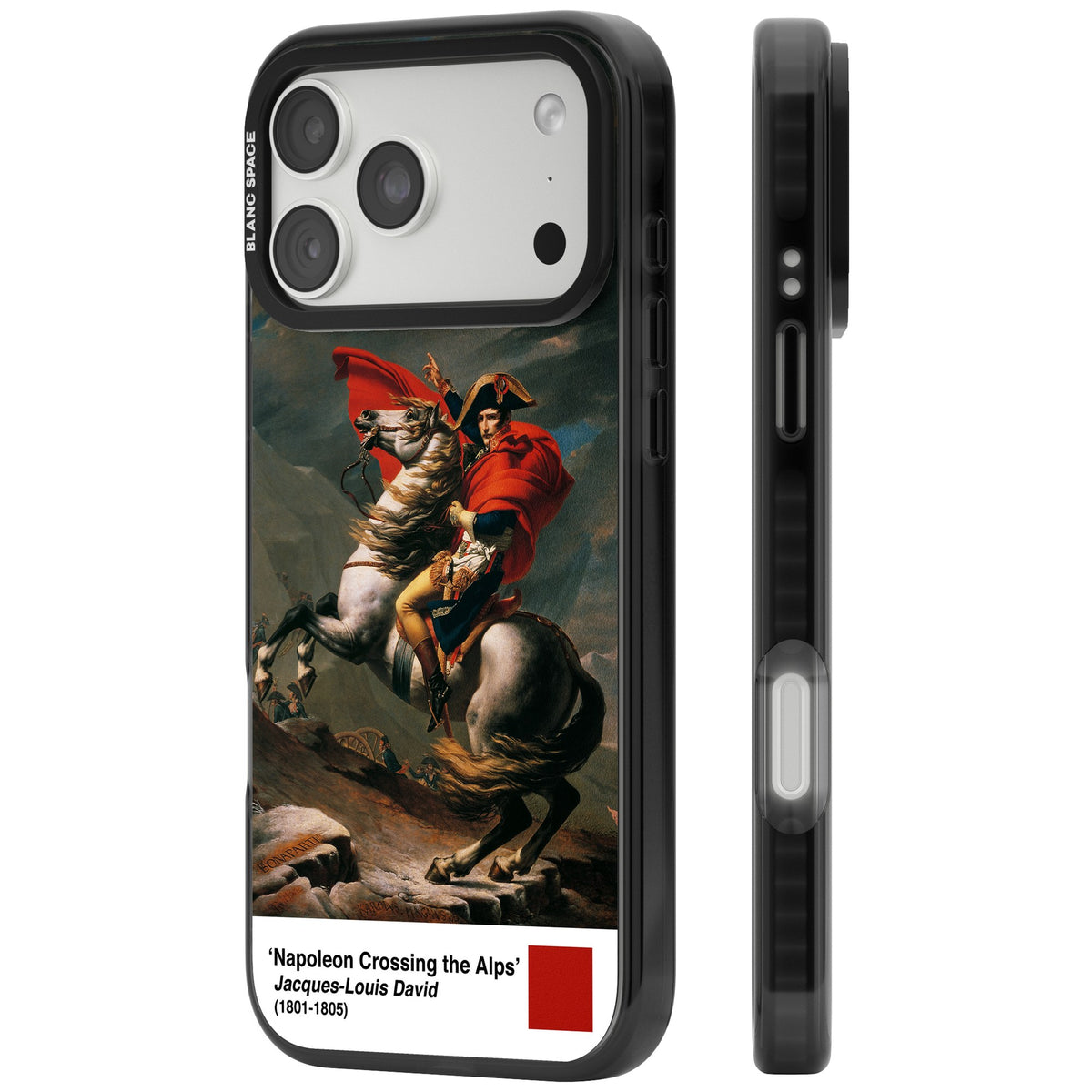 Napoleon Crossing The Alps iPhone 18 Pro Max Impact Black Phone Case side