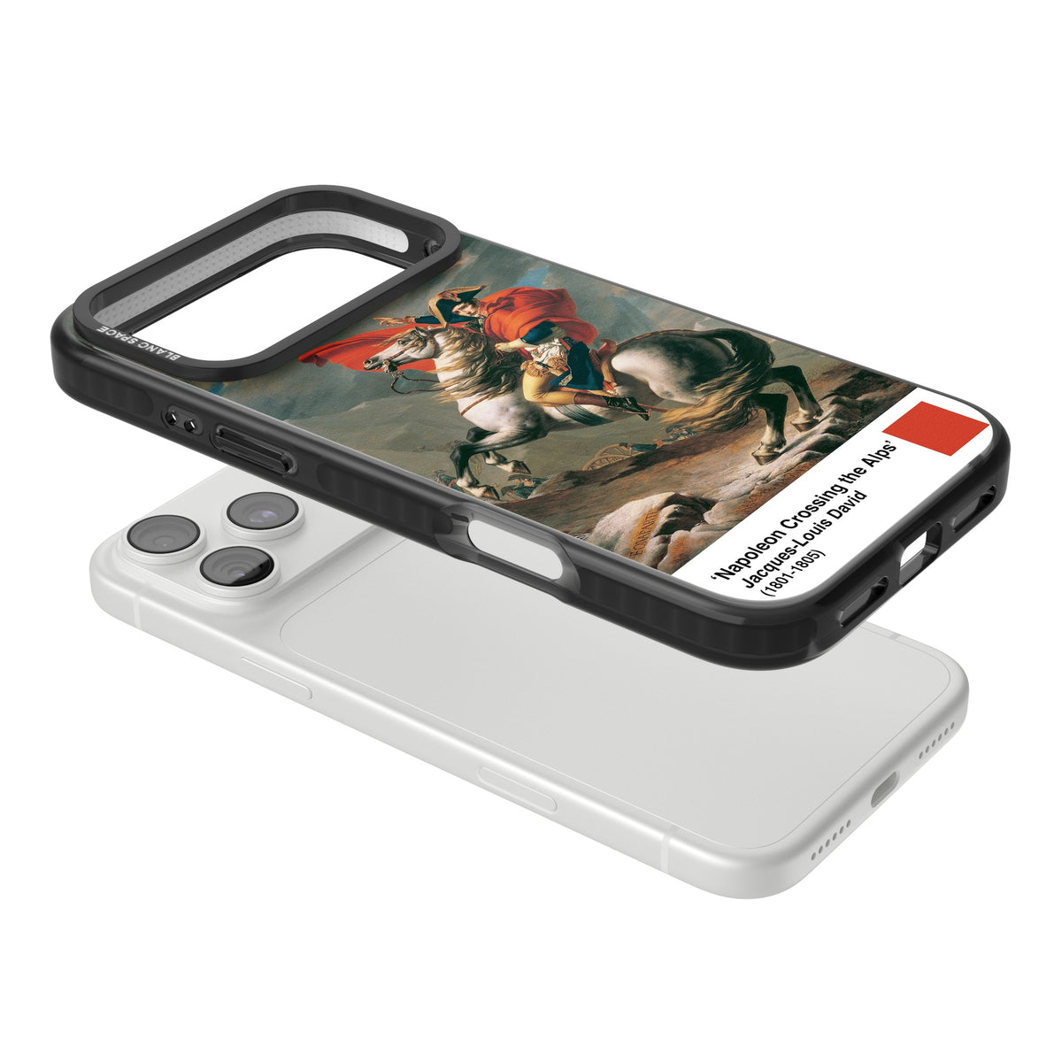 Napoleon Crossing The Alps iPhone 18 Pro Max Impact Black Phone Case angled