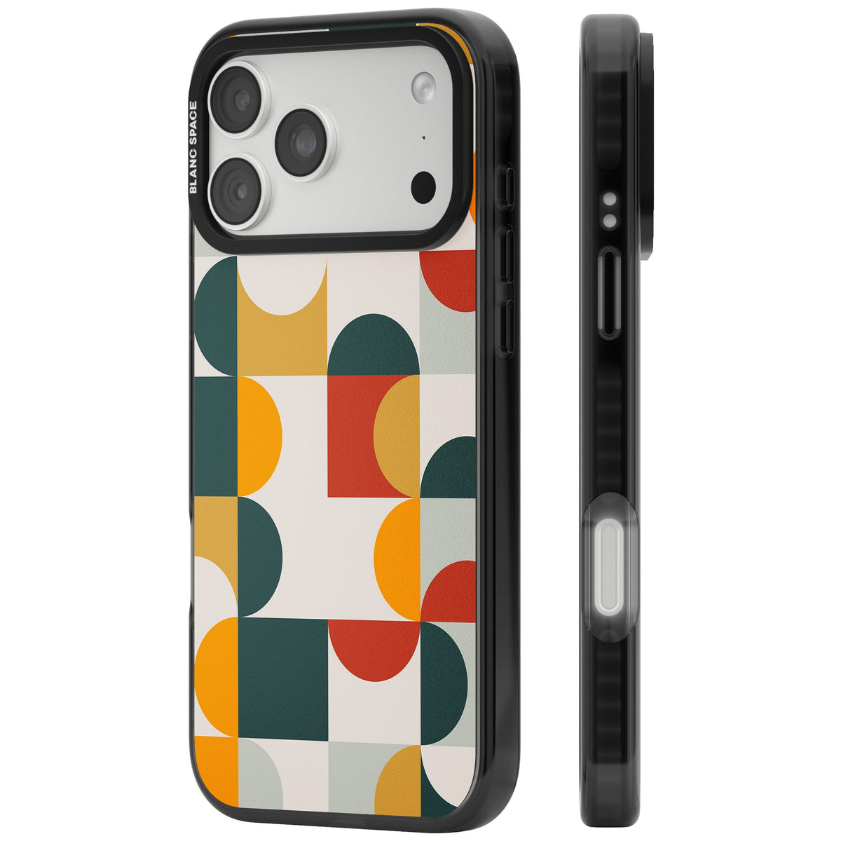 Retro Color Blocks iPhone 18 Pro Max Impact Black Phone Case side