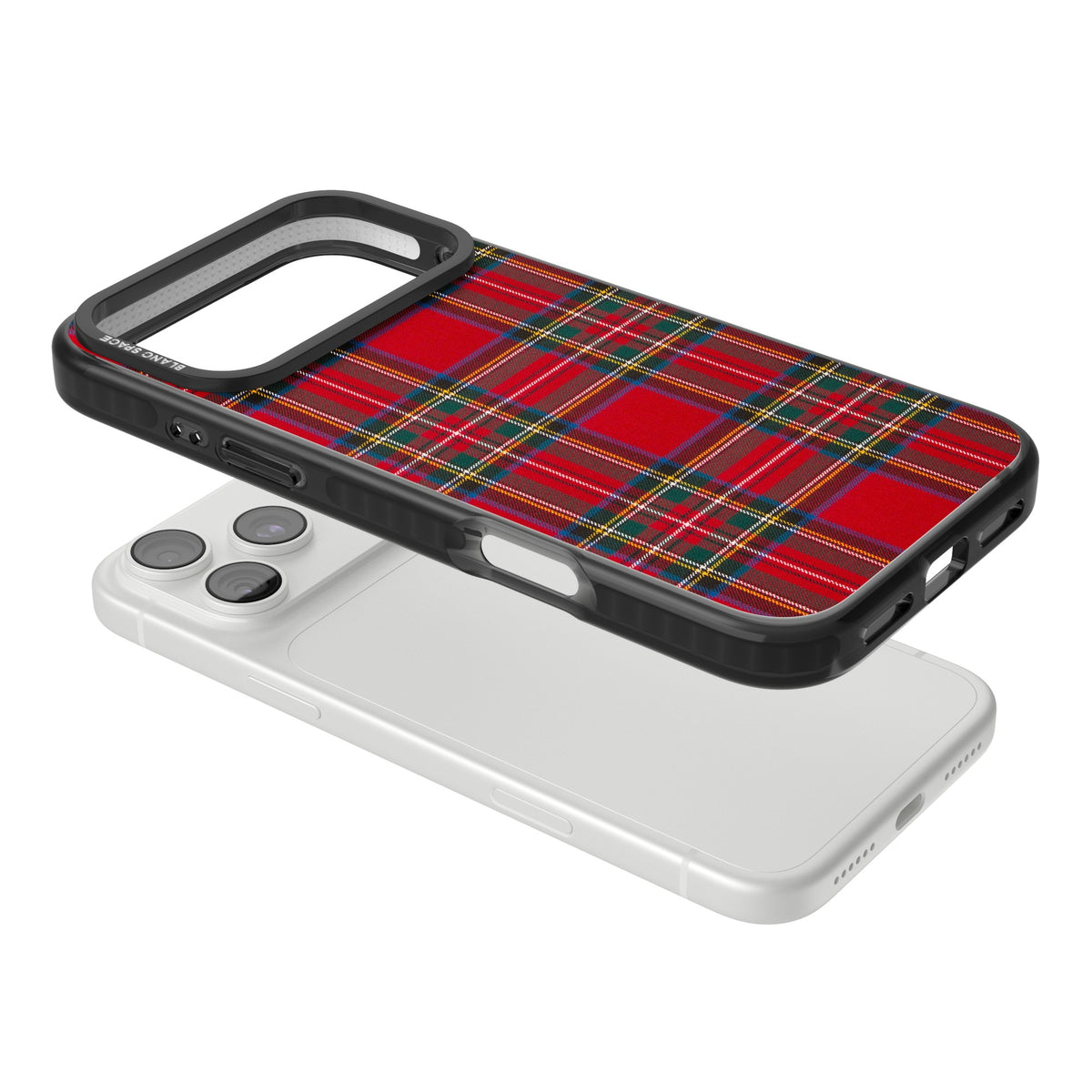 Royal Stewart Tartan iPhone 18 Pro Max Impact Black Phone Case angled