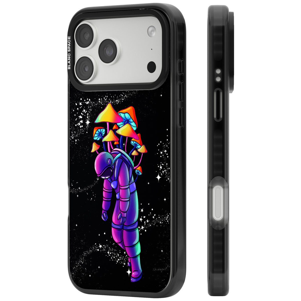 Space Mutation iPhone 18 Pro Max Impact Black Phone Case side