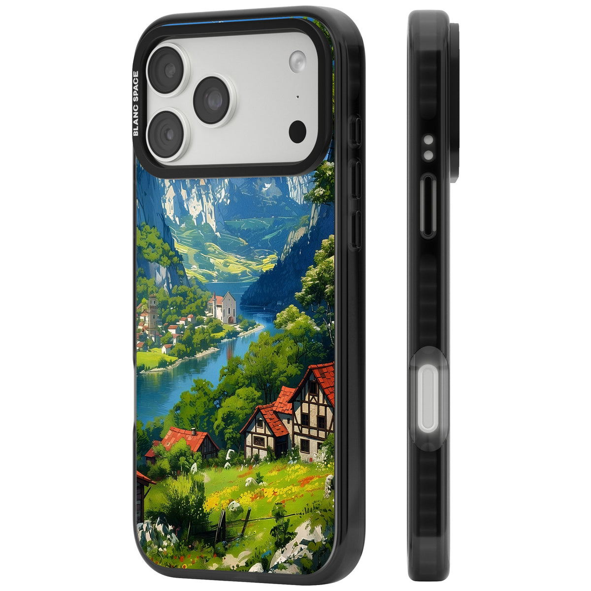 Village In The Valley iPhone 18 Pro Max Impact Black Phone Case side